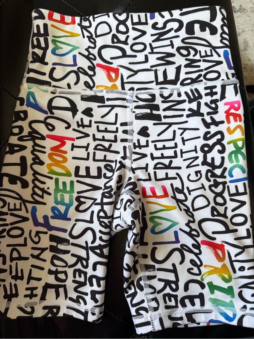 Athleta Elation Train Pride Graffiti Bike Shorts XXS